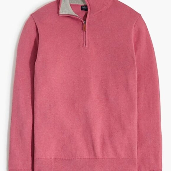 ♻️Crew Cotton half-zip sweater Size Large FLAWED - Picture 2 of 12